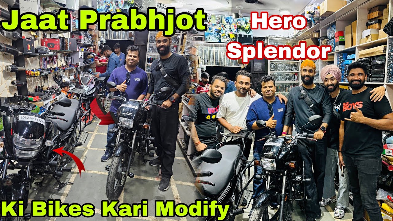 Jatt Prabhjot ki Bikes Kari tagdi Modify | HERO SPLENDOR Touring Ready | Vlog with @jattprabhjot
