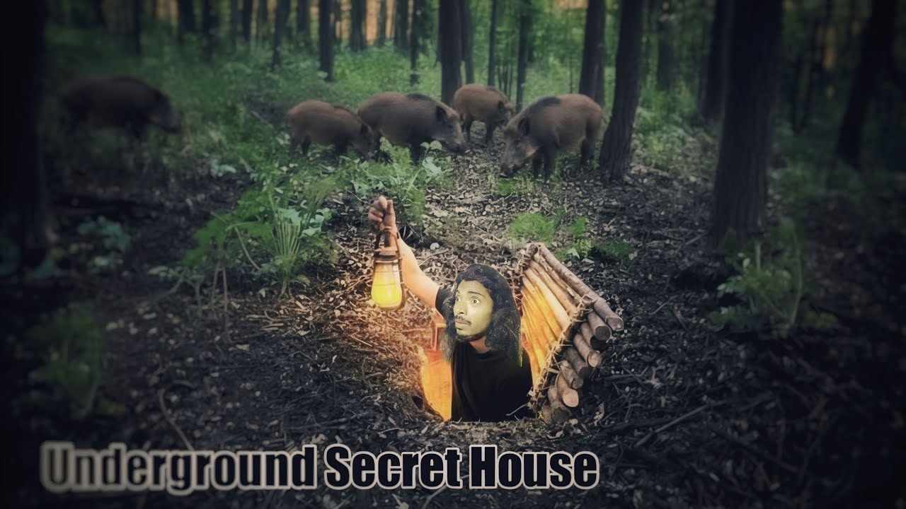 “Underground Secret House in Jungle 🌲 | Wild Boar Attack at Night 😱 | Survival Challenge Day 7”