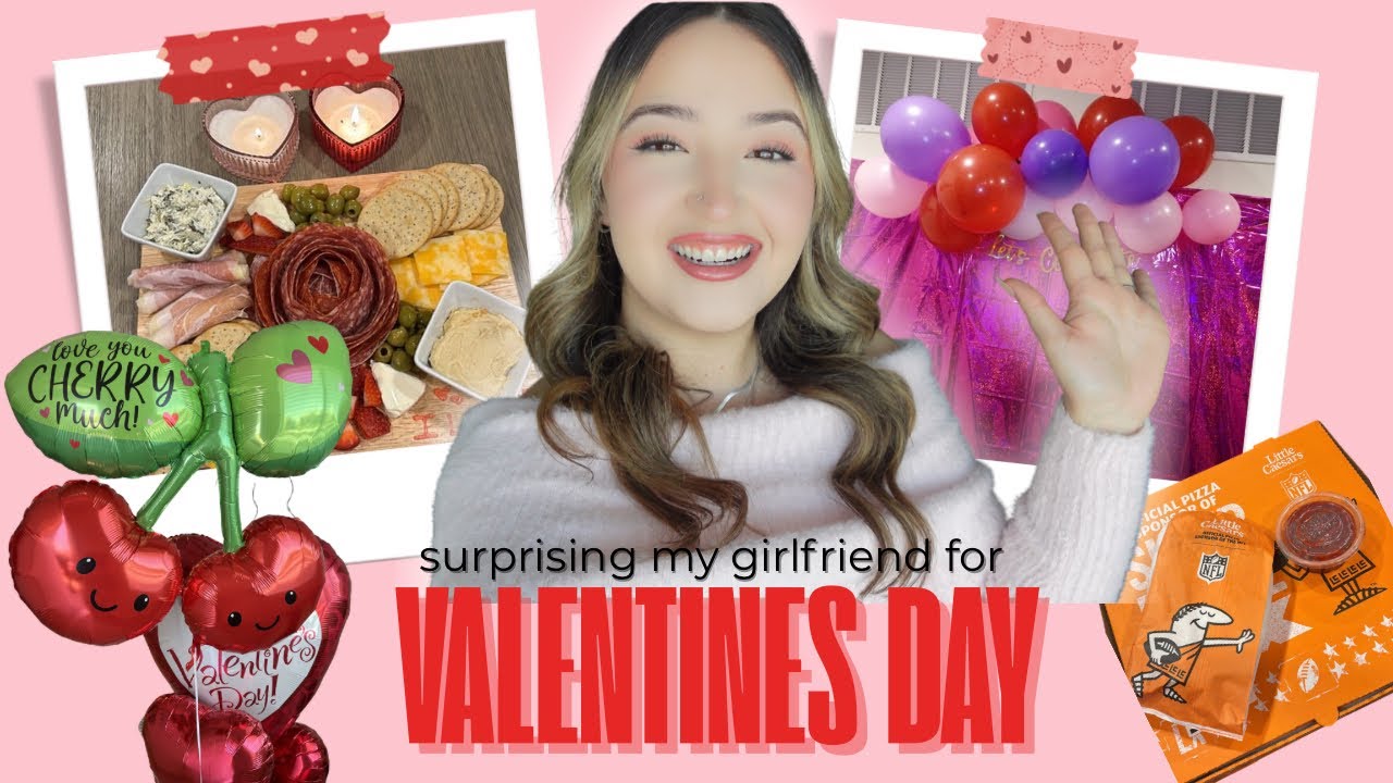 I SURPRISED MY GIRLFRIEND FOR VALENTINES DAY!!!! *DOUBLE SURPRISE*