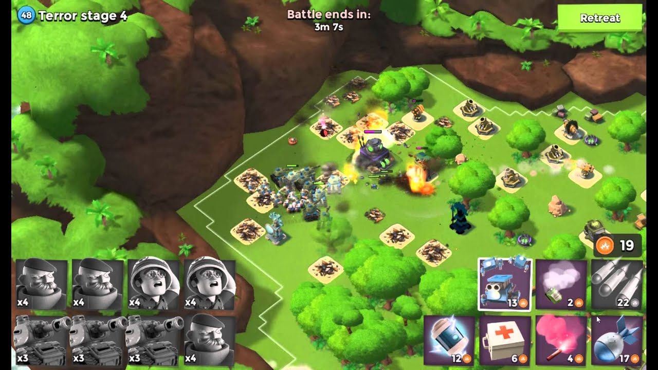海島奇兵 Boom Beach Level 50 (48) Terror Stage 4 Tank & Grenadiers