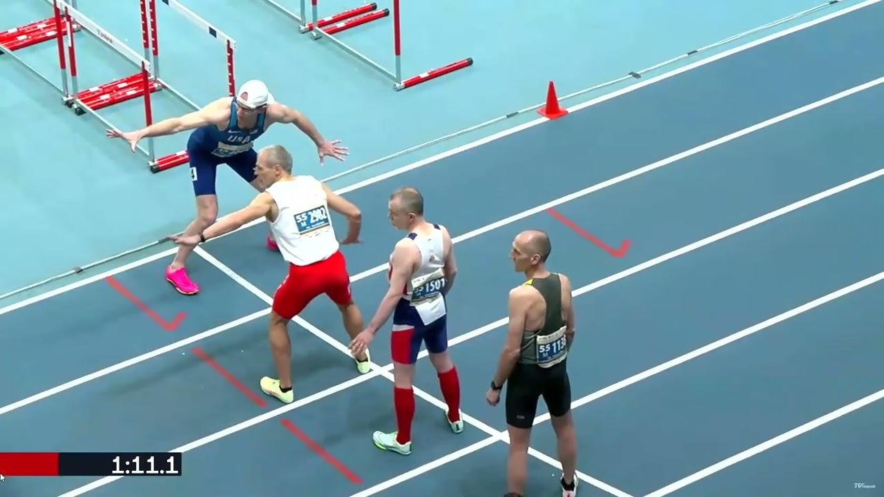 4x200m M55 World Masters Athletics Indoor Champs 2023 Race 2