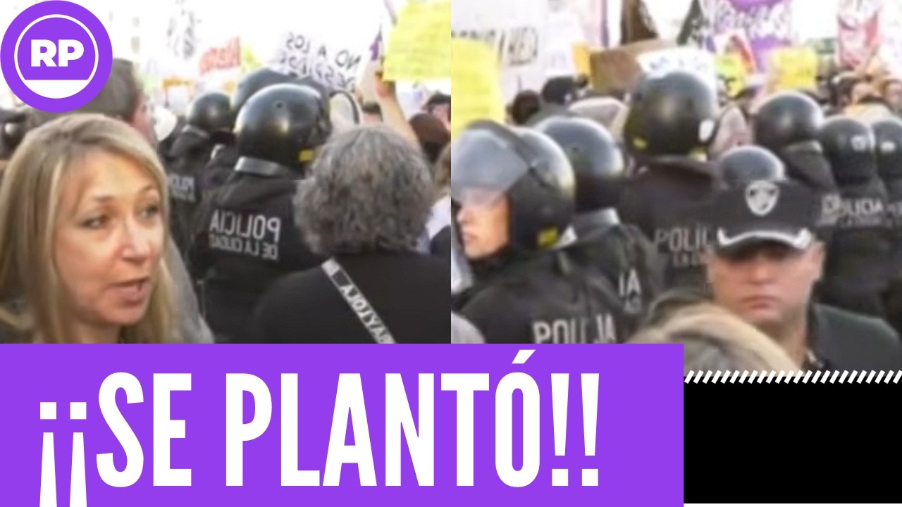 MYRIAM BREGMAN SE LE PLANTÓ A LA POLICÍA: 