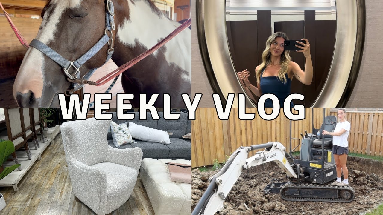 WEEKLY VLOG: grwm, homesense shop with me, backyard pool project starts & more!!