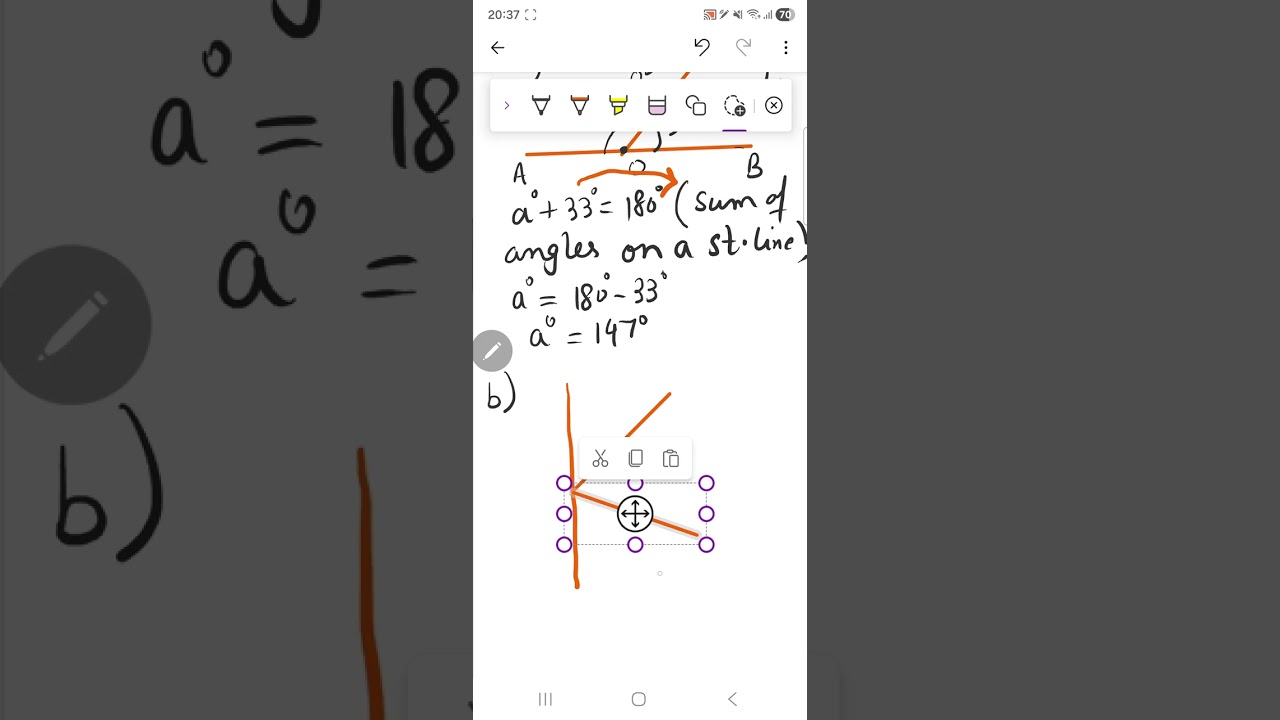 Angles on a Straight line.