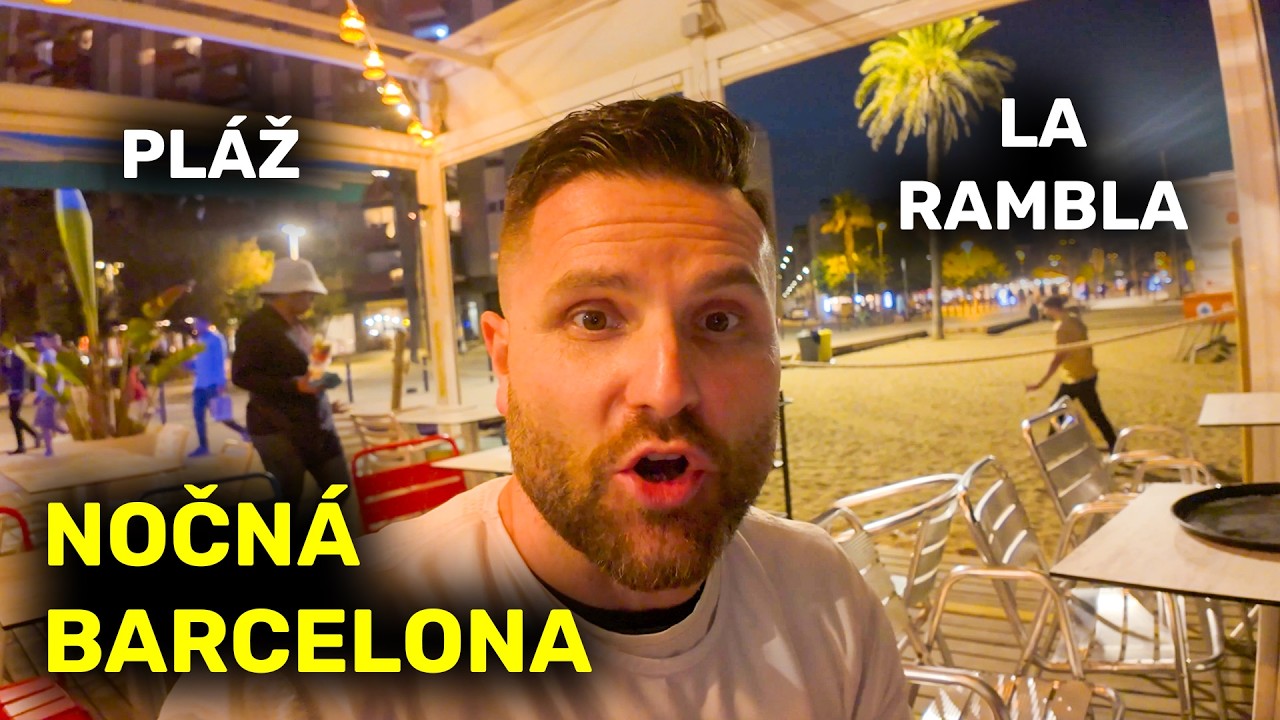 NOČNÁ BARCELONA: LA RAMBLA, PLÁŽ, FIVE GUYS