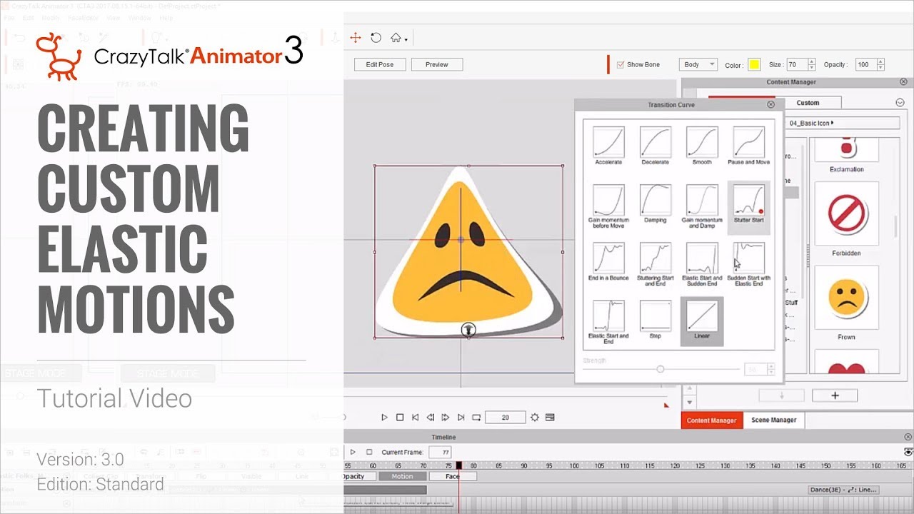 CrazyTalk Animator 3 Tutorial - Creating Custom Elastic Motions