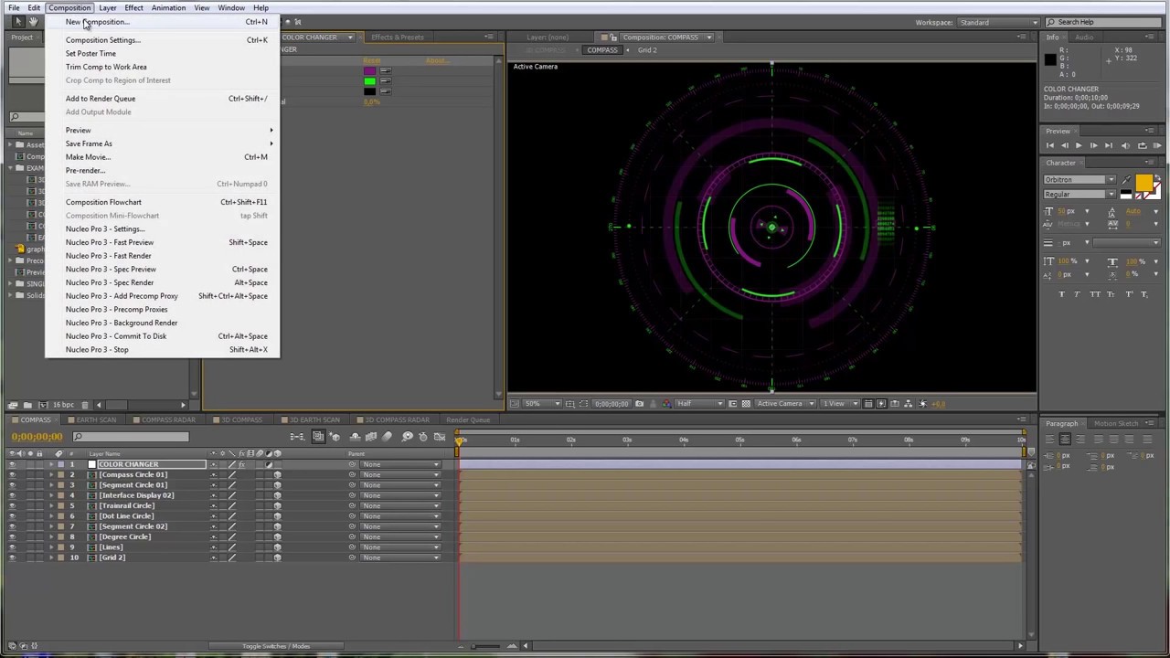 Looping HUD elements - After Effects Tutorial