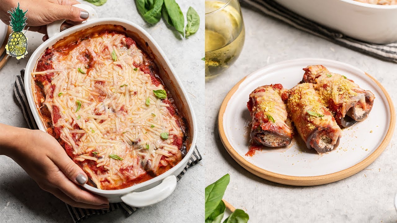 Easy Vegan Eggplant Rollatini with Chris' Mom :)