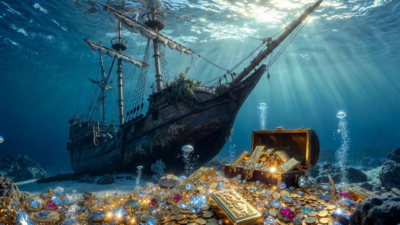 Deep Sea Treasure Discovery | Giant Pirate Shipwreck Found Underwater