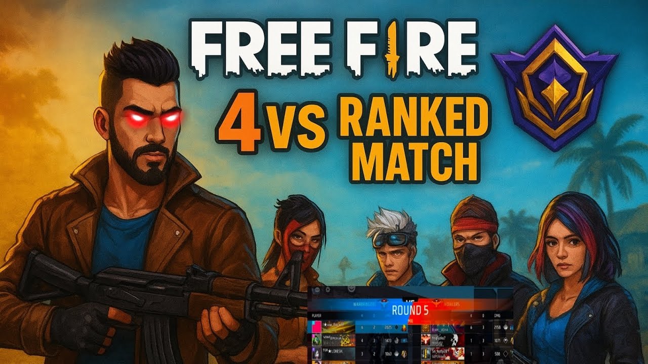 🔥 Free Fire SCS Ranked Match | Full 4v4 Clash Squad Gameplay 🔥