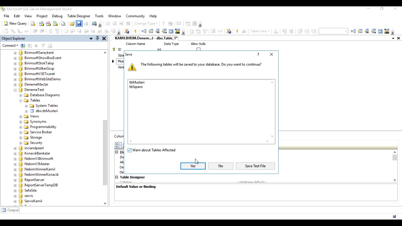 SQL İlişkilsel Tablo Yapısı ve kavramlar