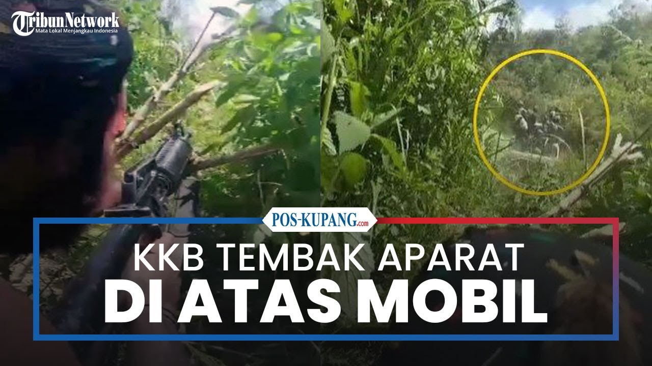 Detik-detik KKB Papua Tembak Aparat di Atas Mobil yang Tengah Melintas