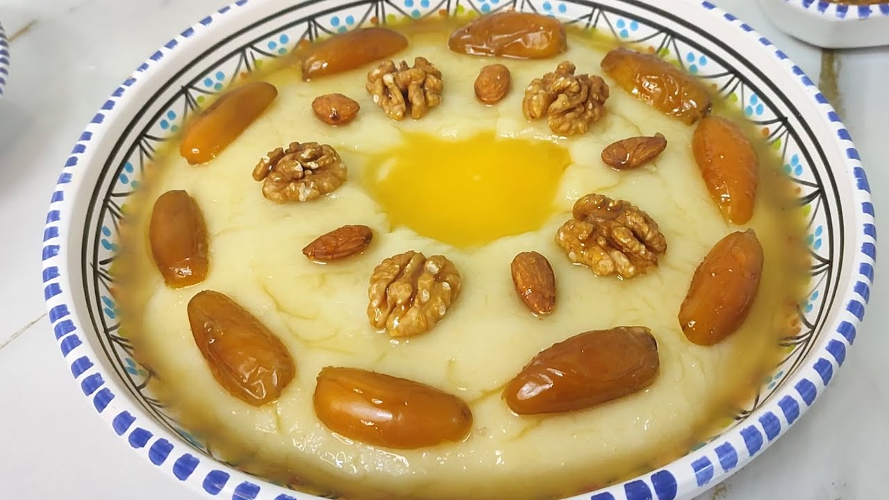 Тунисская белая каша, арабская каша с манной крупой, простым и легким способом