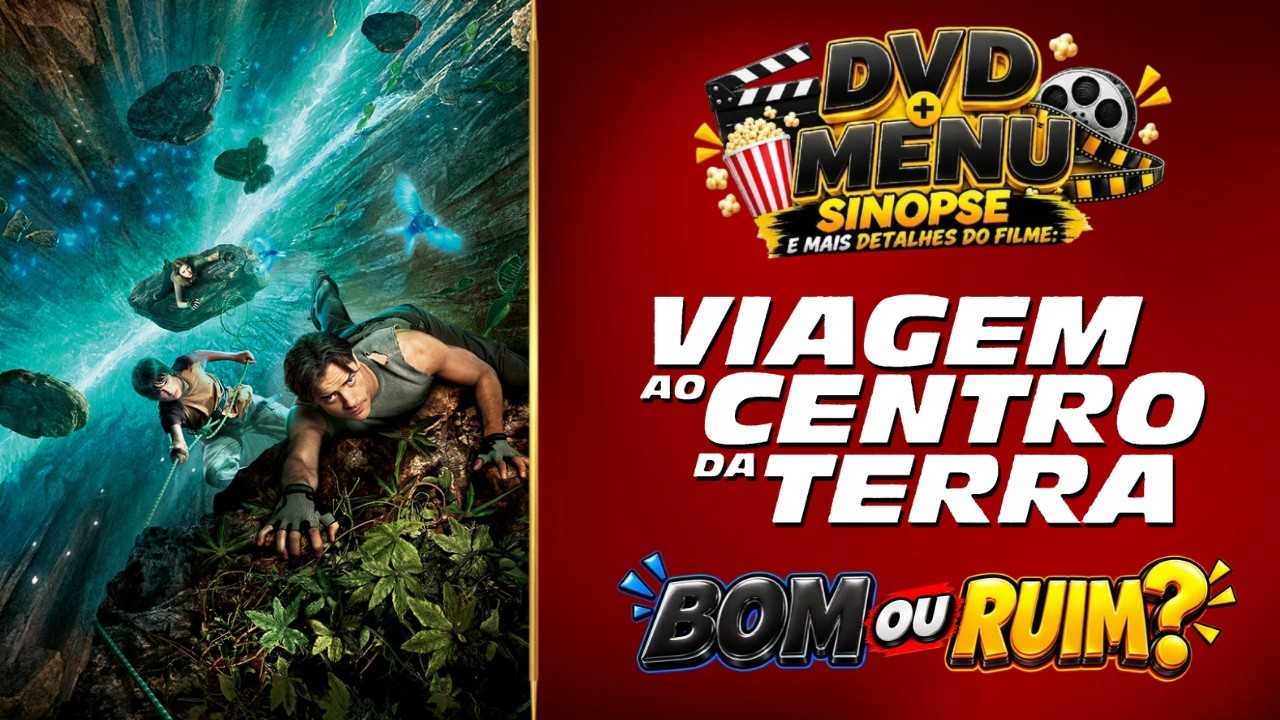 VIAGEM AO CENTRO DA TERRA O FILME DVD + MENU + SINOPSE