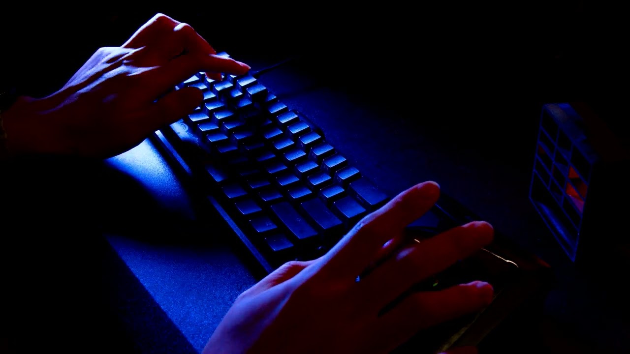 I tried to destroy a tiny keyboard with pure chaos energy cinematic edits finger speed abuse still a