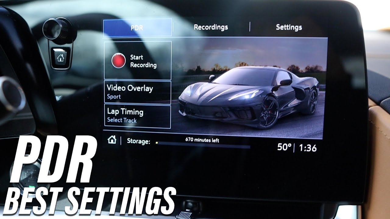 Corvette C8 PDR Best Settings For Track and Dash Cam