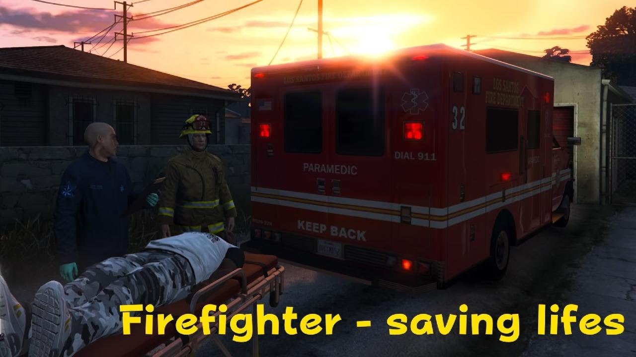 Firefighter - saving lives #gta  #gta5   #gtaonline #gtav #gta5online  @RockstarGames