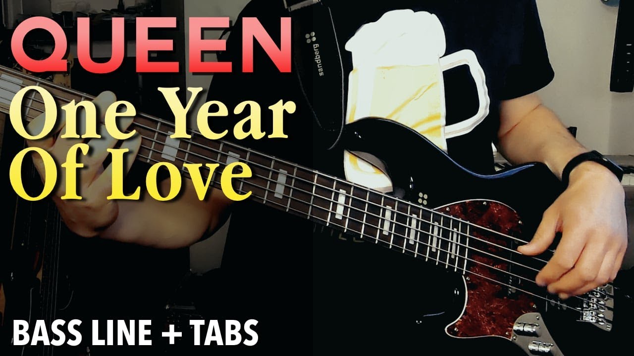 Queen - One Year Of Love /// BASS LINE [Play Along Tabs]