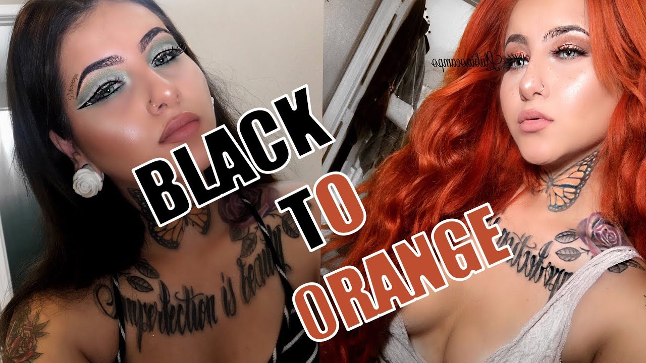 black to orange hair in less than 24 hours