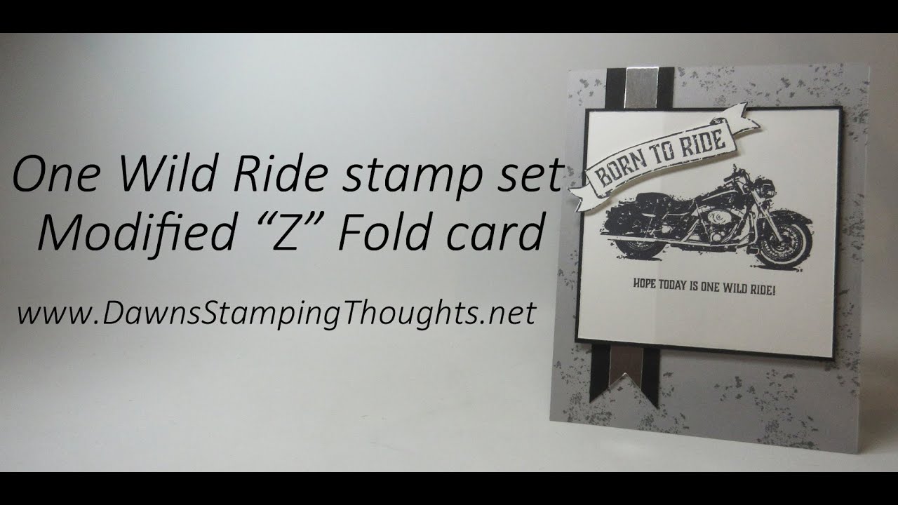Modified Z Fold card using One Wild Ride stamp set from Stampin'Up!