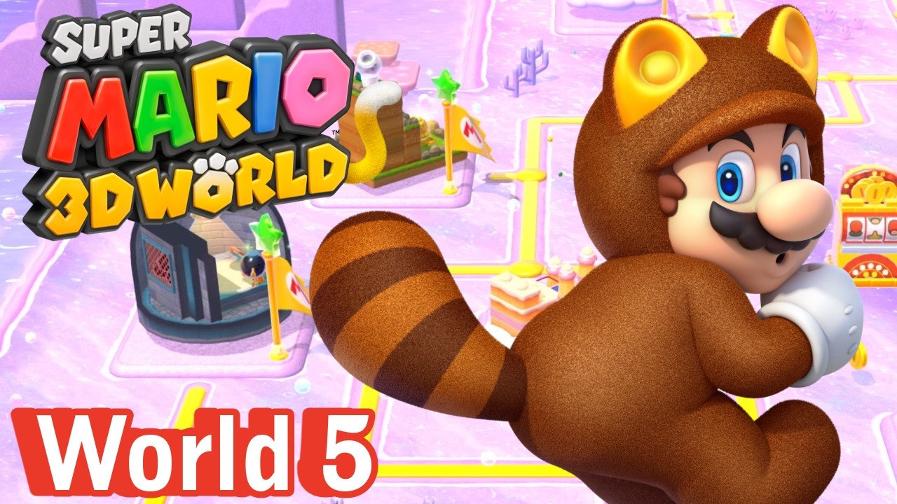 Super Mario 3D World- Playthrough: World 5 (No Commentary)