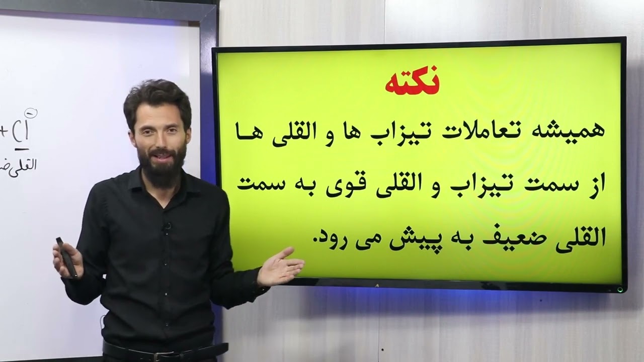 38 صنف یازدهم مضمون کیمیا القلی قوی و ضعیف تفکیک تیزاب های ضعیف