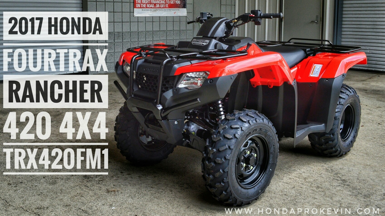 2017 Honda Rancher 420 4x4 ATV (TRX420FM1H) Walk-Around Video | Red | Review @ HondaProKevin.com