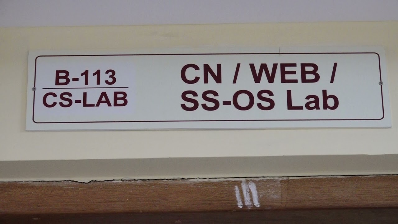 Video Tour of Computer Science Department, SGBIT Belagavi