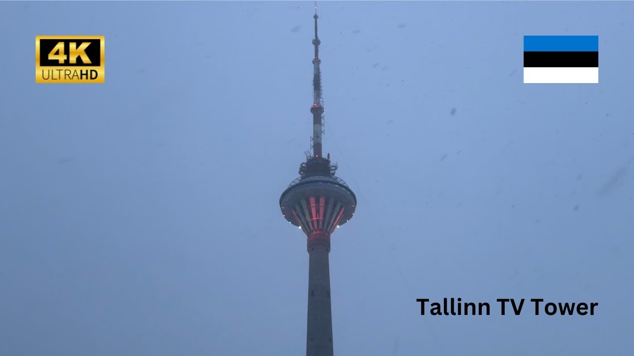 TALLINN ESTONIA - TALLIN TV TOWER - Built for the 1980 Moscow Olympics (2023/2024) (4K)