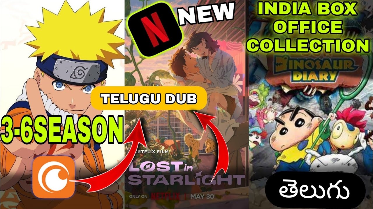 😱NETFLIX NEW TELUGU DUB ANIME..... ANIME NEWS NARUTO TELUGU DUBBED 3-6