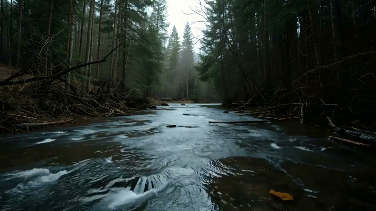 Calm Autumn Forest Stream | Soothing Water Sounds for Sleep
