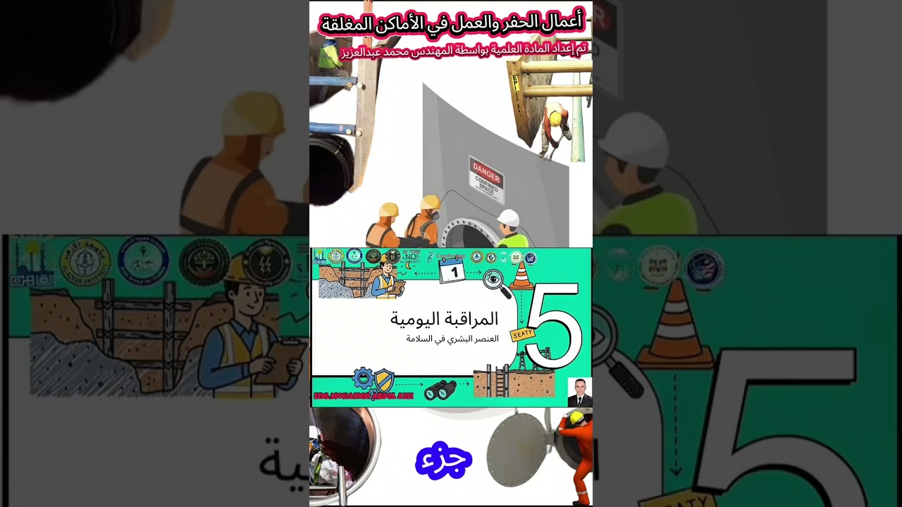 أعمال الحفر والعمل في الأماكن المغلقة 