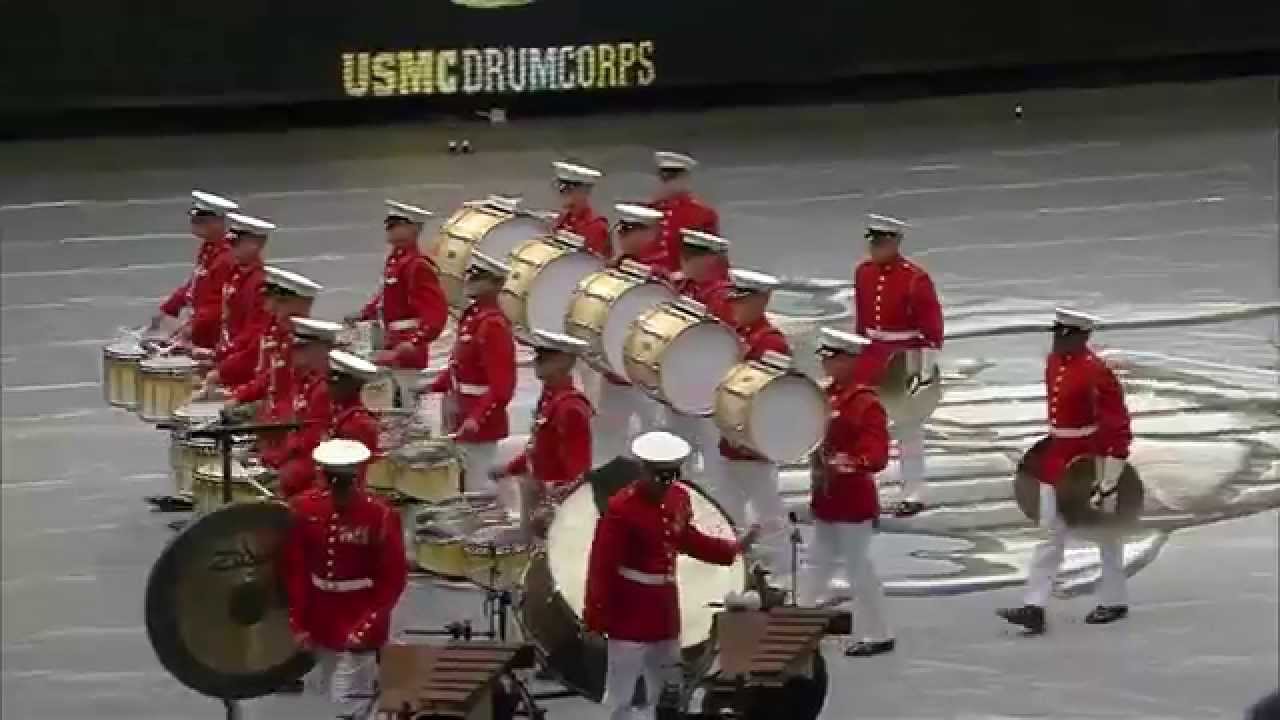 US Marine Drum & Bugle Corps Drumline Exhibition