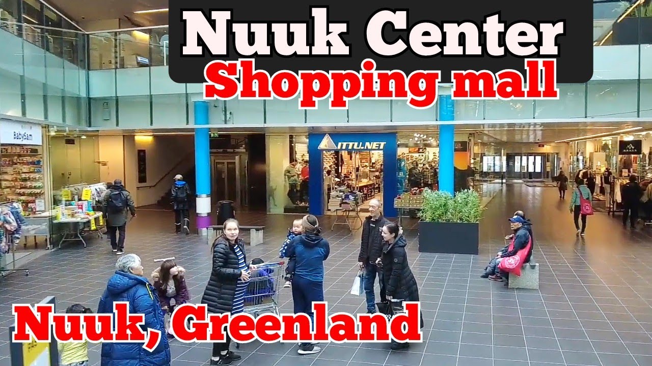 Walking inside Nuuk Center shopping mall in Nuuk, Greenland