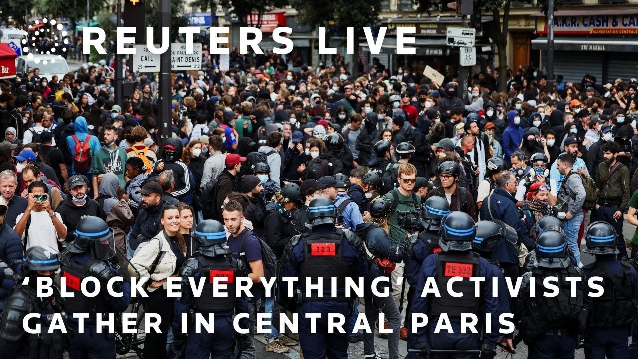 LIVE: ‘Block everything’ activists gather in central Paris