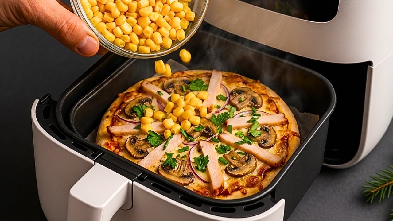Pizza in an air fryer! A 15-minute air fryer recipe that will blow your mind!