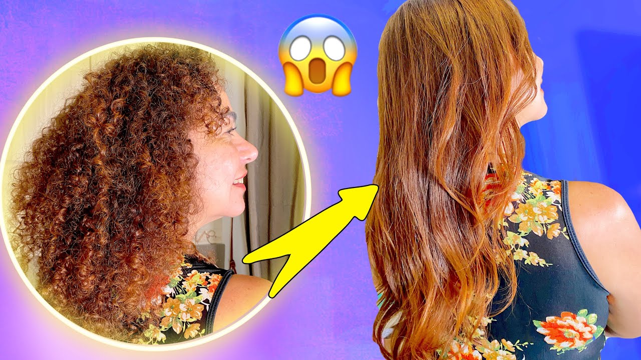 ALISEI O CABELO CACHEADO DE MAINHA 😱 (chocada com o resultado)