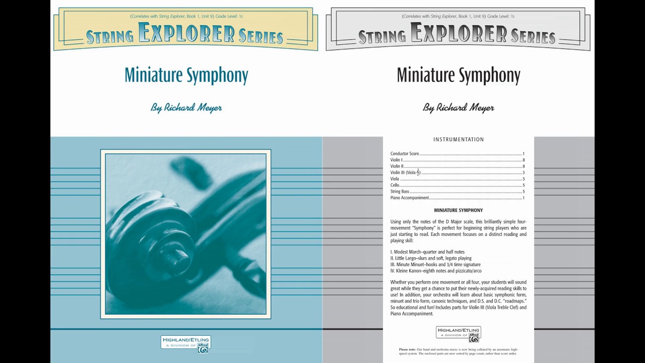 Miniature Symphony, by Richard Meyer – Score & Sound