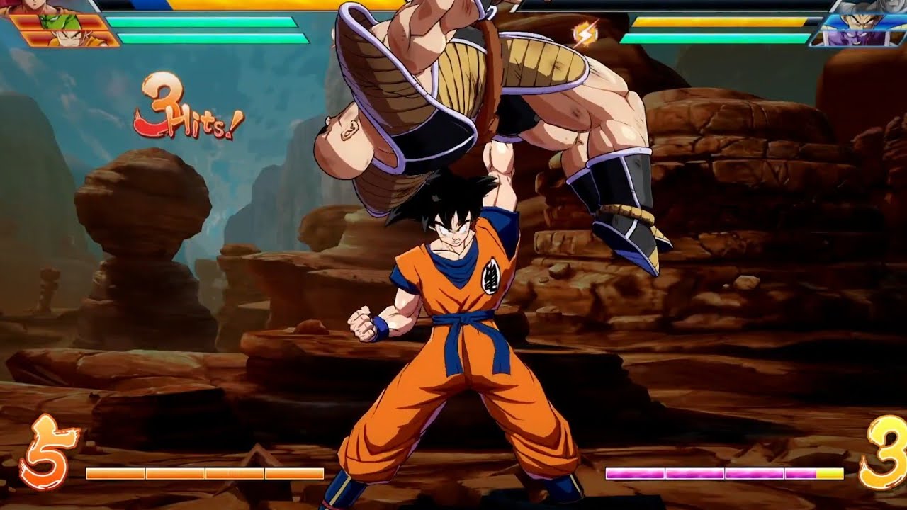 Dragonball Fighter Z: Base Goku Special Kaioken Finisher on Nappa/ Dramatic Finish