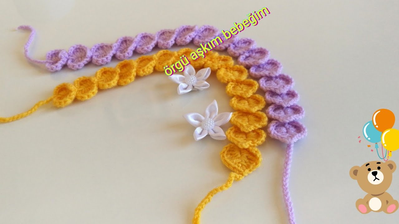Örgü Bandana Yapılışı/Kolay Örgü Saç Bandı/Saç Bandı Nasıl Örülür?/ Tığ işi Bandana Örelim🌈