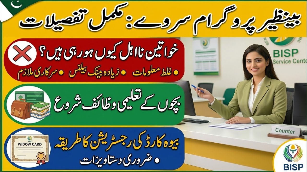 ​BISP Update2026 Why Women are Disqualified? | Benazir Taleemi Wazaif & Widow Card Registration 2026