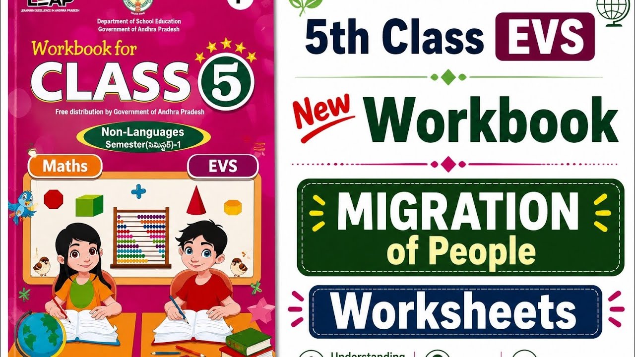 Migration of People 5th Class EVS workbook //worksheets//