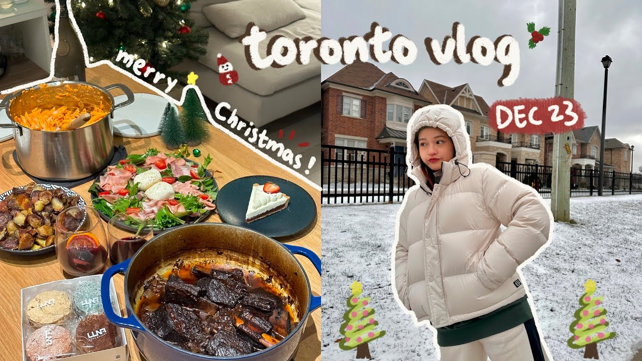Toronto Vlog 十二月的多倫多｜在外國過冬至❄️ 逛逛多倫多的華人超市!! 大統華什麼都有🤭 超級溫暖的聖誕節❤️