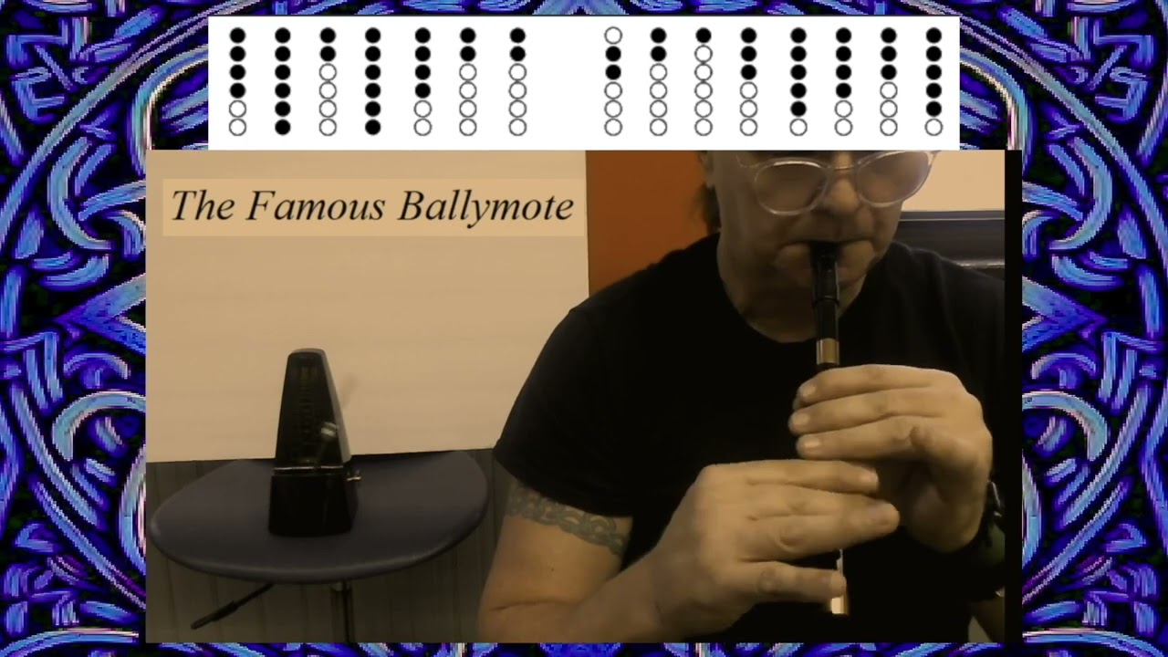 Famous Ballymote Tin whistle play along tutorial slow- medium- fast,