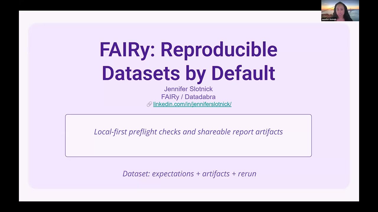 DSLC Project Club: FAIRy: Reproducible Datasets by Default (proj01)