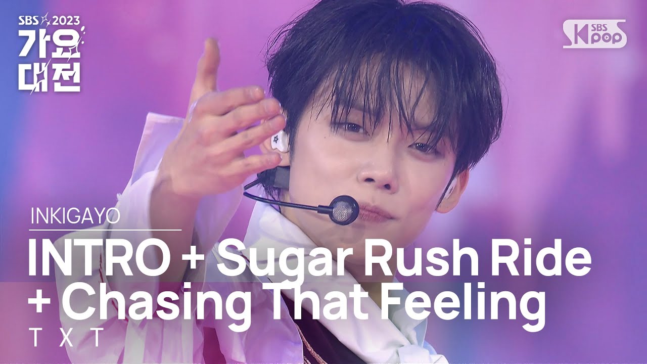 TXT (투모로우바이투게더) - INTRO + Sugar Rush Ride + Chasing That Feeling
 @가요대전  GayoDaejeon 20231225