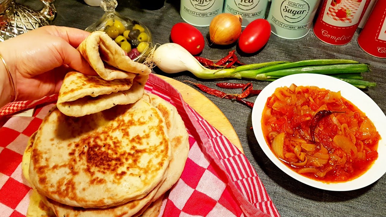 شكشوكة البصل الصيفية و خبز الطاجين الفاوح و ريحة البحر 🥰🕶🕶🥗🥗
