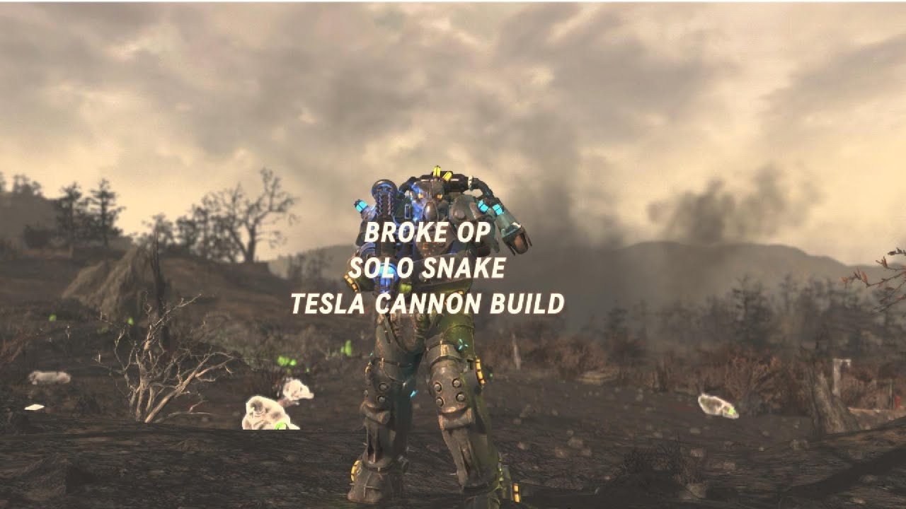 fallout 76 -Human/ghoul broken solo snake tesla cannon build!