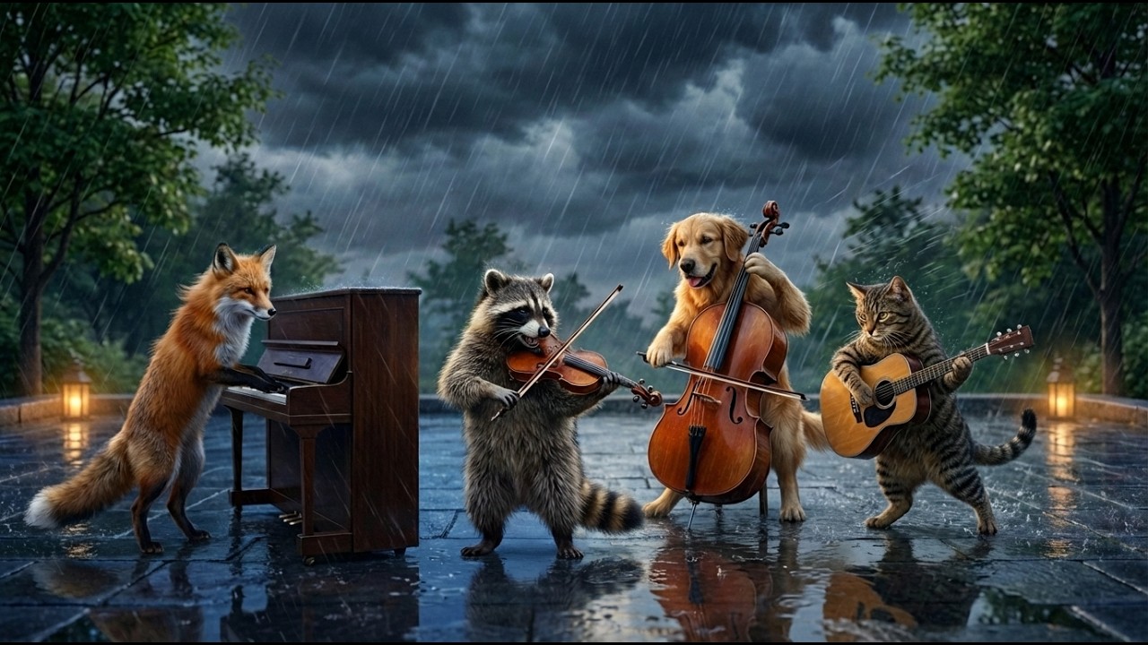 作業・勉強・リラックスに最適｜Animal Band Chillhop LIVE｜Stormy Night Session｜Study & Relax
