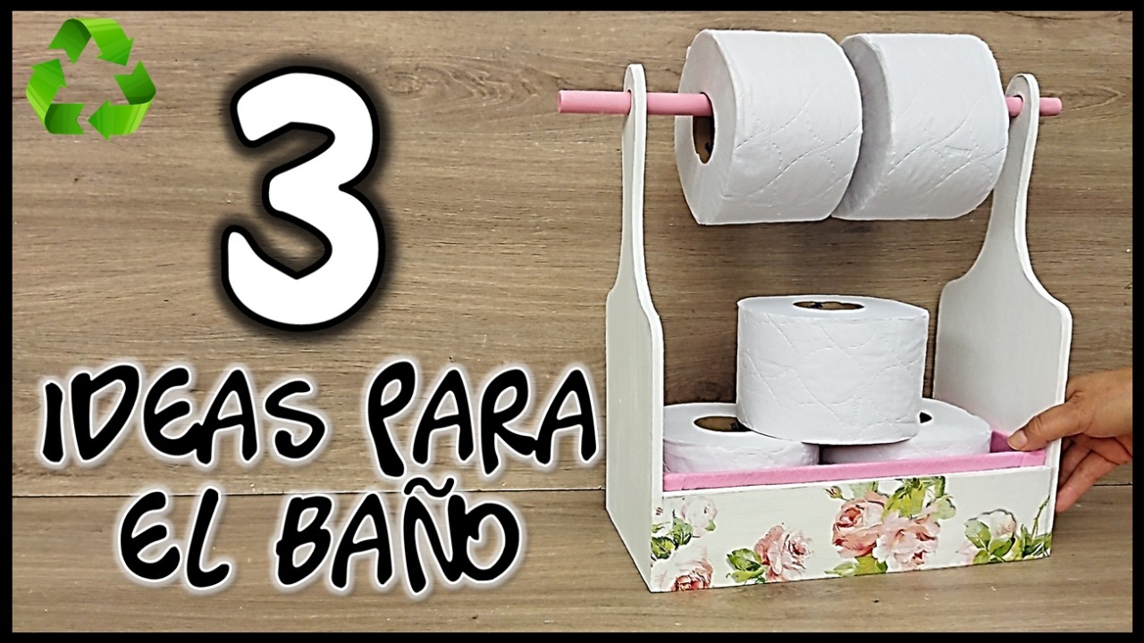 3 LINDAS IDEAS PARA DECORAR EL BAÑO DEL HOGAR - Manualidades con reciclaje - Ideas Creativas